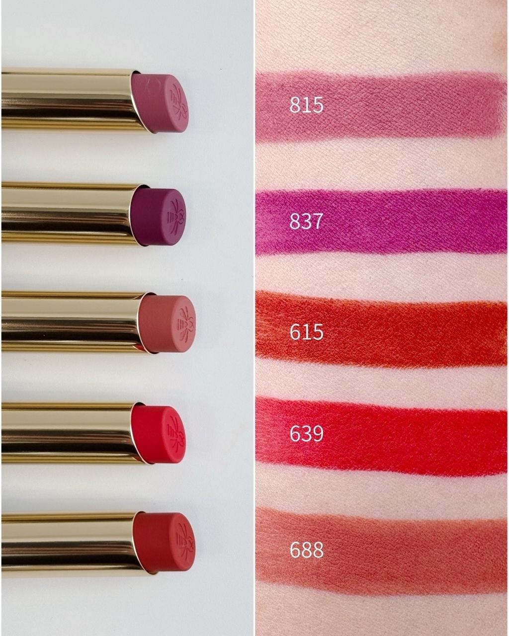 Guerlain KissKiss Honey-Infused Intense Lipstick 2026 - Swatches